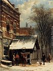 Famous Winter Paintings - The Smithy of Culemborg in the Winter